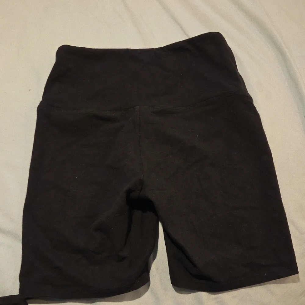PINK Victoria's Secret Black Bike Shorts with White Logo